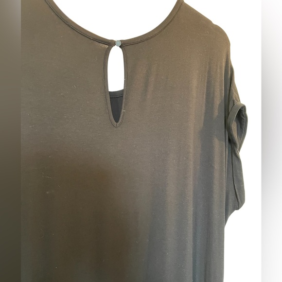 VINCE CAMUTO Plus Size Black Ruched Dress Short Sleeve NWOT - Size 2X - Picture 6 of 12